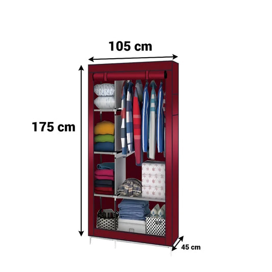 Dulap textil pentru haine, inchidere prin fermoar