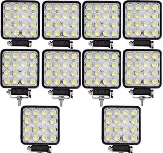 Set 10 proiectoare 16 LED 48W auto OFF-ROAD, IP 67