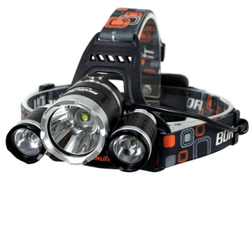 Lanterna de cap 3 x Led Cree XML, T6, frontala, cu lupa + 2x acumulatori 18650