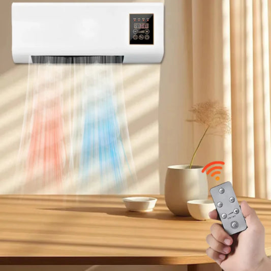 Aer Conditionat portabil 2-in-1 cu telecomanda - functii incalzire si racire, montare pe perete