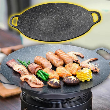 Tigaie antiaderenta rotunda pentru uz casnic sau gratar 30 cm