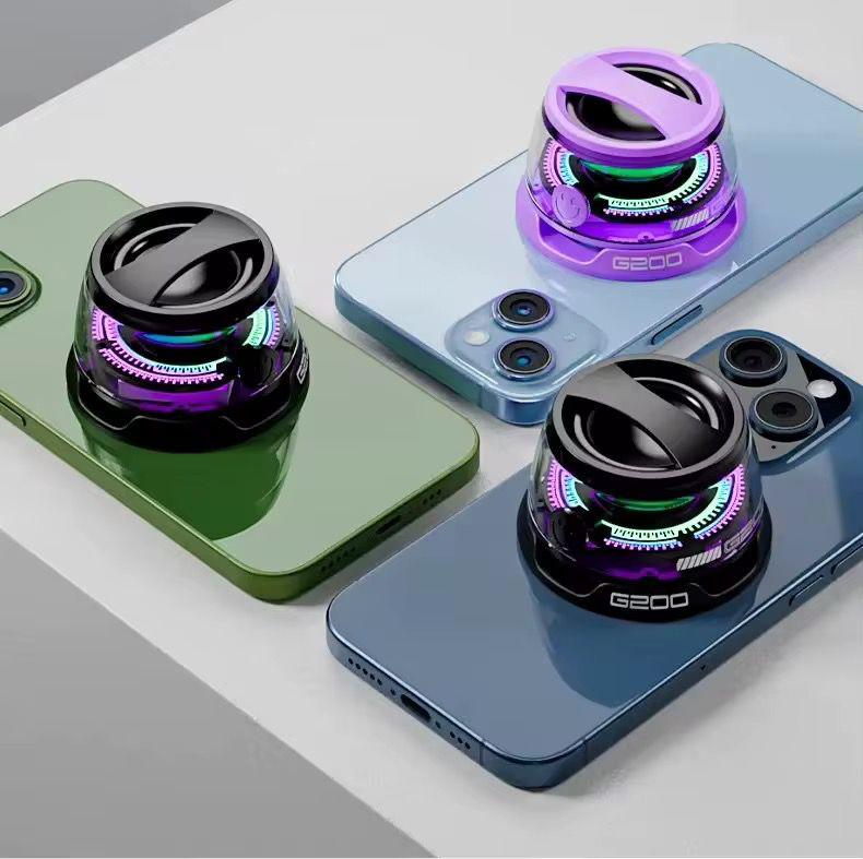 Boxa portabila bluetooth rezistenta la apa IPX7 cu magnet, atasare magnetica pentru telefoane & suprafete metalice, sunet surround 3D, Iluminare RGB, TWS Dual Channel, Negru