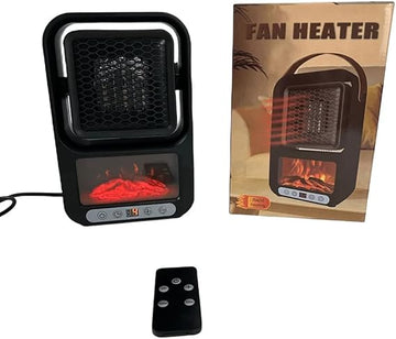 Mini-aerotermă ceramică cu efect de șemineu 3D LED