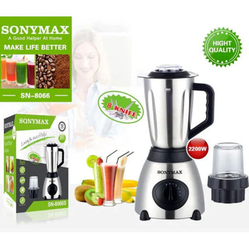 Blender cu rasnita , 2 in 1, 2200 W, 1.5 l, carcasa inox, bol sticla