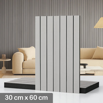 Tapet decorativ autoadeziv, aspect riflaj, 30x60cm, model 3D modern, pentru perete interior:GRI/MARO