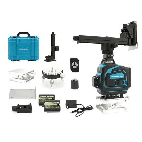 Kit Nivela Laser, autonivelare, telecomanda, linii verzi, 4x360°