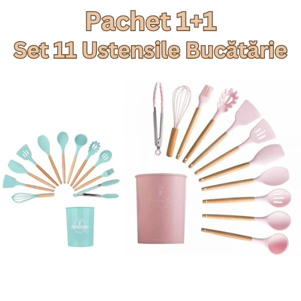 Pachet 1+1 Set 11 ustensile din silicon