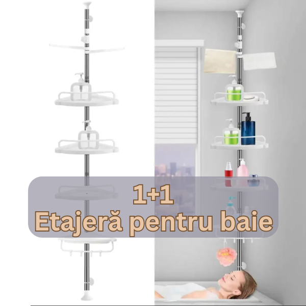 1+1 Etajera colt,pentru baie