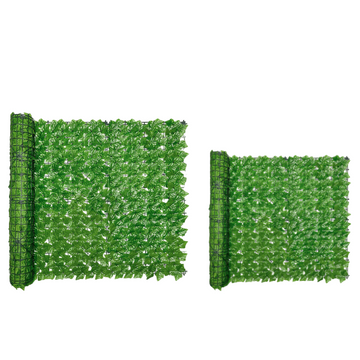 Pachet 1+1 Gard artificial verde,cu frunze,300x100 cm