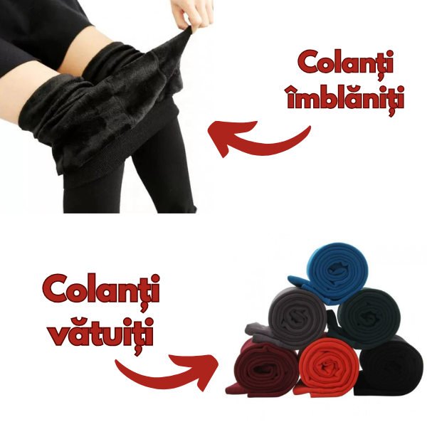 Pachet promotional! Set colanti vatuiti+colanti imblaniti,ideali pentru iarna