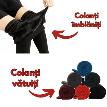 Pachet promotional! Set colanti vatuiti+colanti imblaniti,ideali pentru iarna