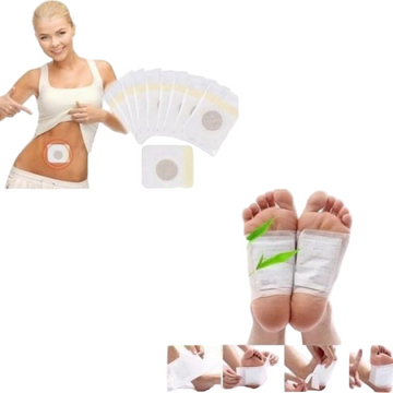 PACHET Set 20 plasturi detoxifiere homeopati cu Turmalina + GRATIS 10 PLASTURI PENTRU REDUCEREA GREUTATII SLIM PATCH