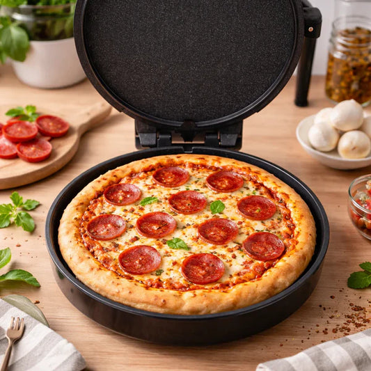 Aparat pentru preparat Pizza, 1600 W, diametru 30 cm, alb