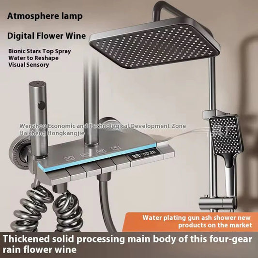 Set de duș modern, inteligent, cu afișaj digital