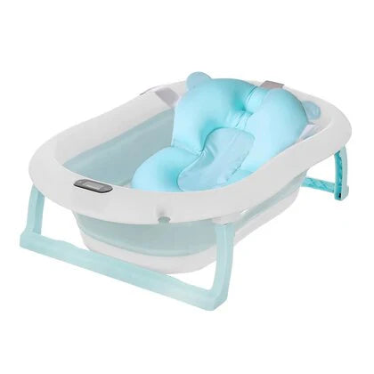 Cadita pliabila, cu termometru, dop si suport anatomic,Albastru