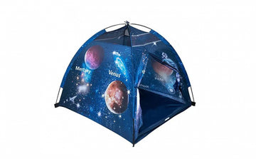 Cort de joaca pentru copii, planete, albastru, 125x110cm