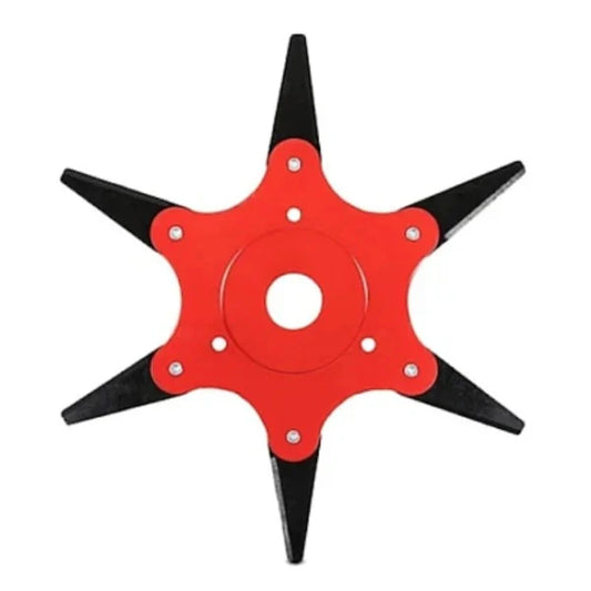 Disc motocoasa cu 6 cutite pliabile