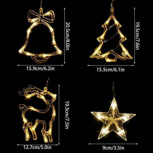 Instalatie tip Perdea luminoasa LED, diferite forme Craciun, 4m,alb cald,alb rece sau multicolor