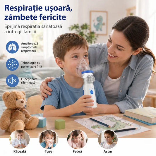 Nebulizator portabil ultrasunete ,cu masca adult, copil
