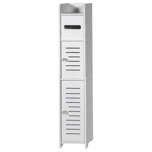 Dulap de baie cu 4 niveluri – 78 x 17 x 15 cm, PVC, organizator ingust pentru spații mici