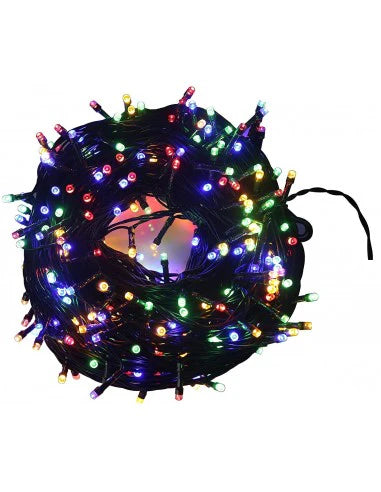 Instalatie brad 400 LED sir, 30m, diverse culori, 8 jocuri de lumini