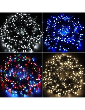 Instalatie brad 400 LED sir, 30m, diverse culori, 8 jocuri de lumini