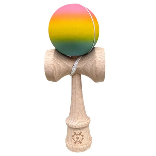 Jucarie tip Kendama Grip 18 cm – Bilă cauciucată antiderapantă, joc de dexteritate