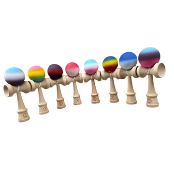 Jucarie tip Kendama Grip 18 cm – Bilă cauciucată antiderapantă, joc de dexteritate