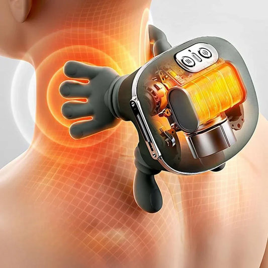 Aparat masaj cervical multifunctional, 4D, 3 intensitati,cu cinci degete