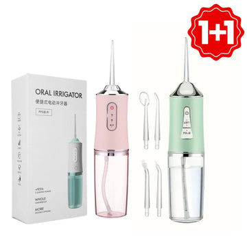 1+1: Irigator bucal profesional cu 4 capete și 3 moduri de curatare