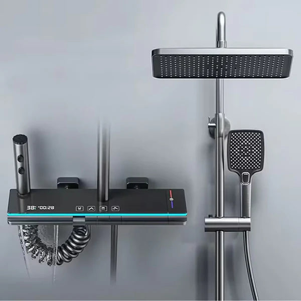 Set de dus cu afisaj digital,lumina led ambientala,4 moduri de pulverizare