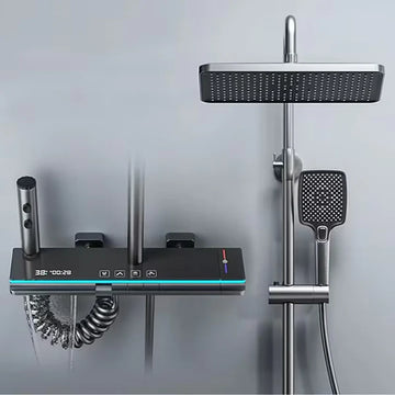 Set de dus cu afisaj digital,lumina led ambientala,4 moduri de pulverizare
