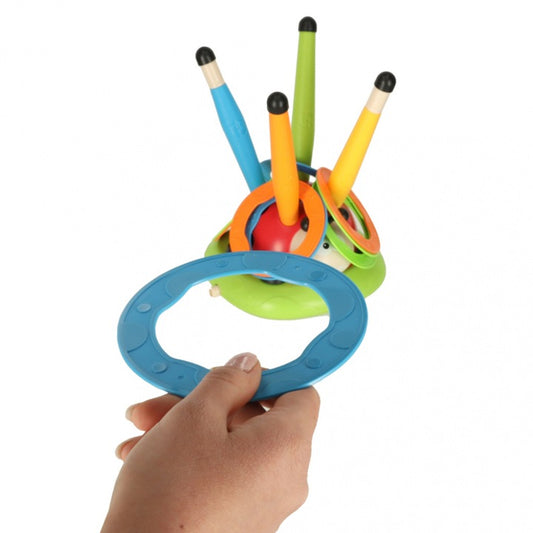 Joc distractiv pentru copii Gargarita muzicala rotativa , cu functii multiple, de interior/exterior, aruncare la cos, telecomanda inclusa