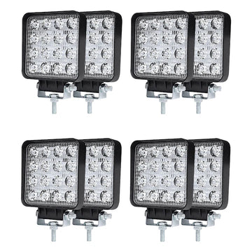 Set 8 Bucati Proiectore LED Auto, Offroad, 48W, 12V-24V