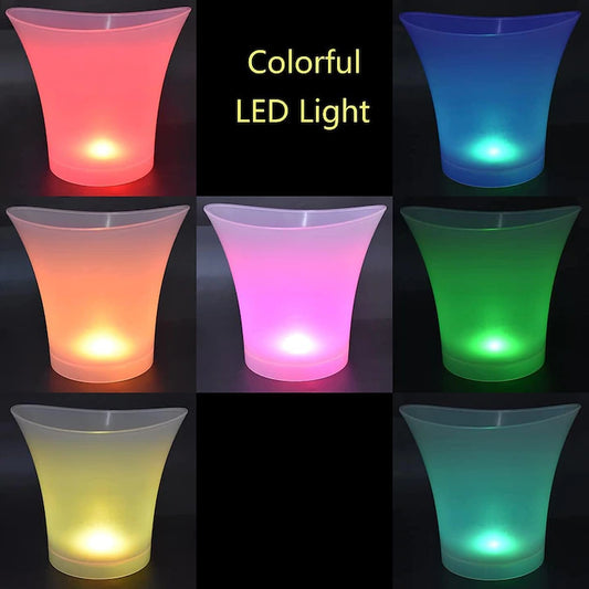 Frapiera gheata 5L cu iluminare LED si boxa wireless reincarcabila