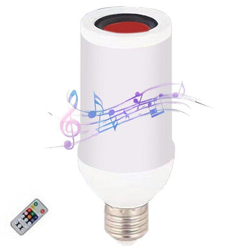 Bec bluetooth LED cu boxa RGBW, telecomanda, 9W