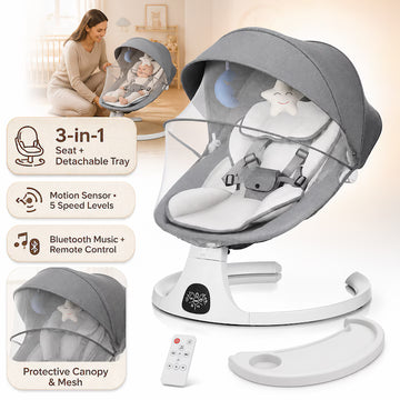 Leagan electric si balansoar multifunctional 3-in-1