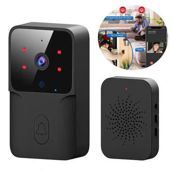 Sonerie video cu camera Wireless 720P, microfon bidirectional, alerta vizuala, WiFi