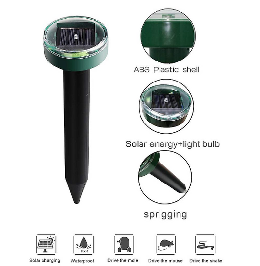 Set 4 aparate cu incarcare solara anti daunatori, pentru cartite