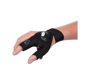 Set 2 manusi cu lanterna, 2 leduri puternice, marime universala, textil