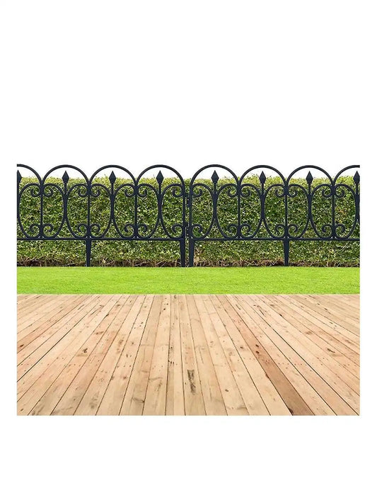 Set 5 bucati gard decorativ,negru,din plastic,pentru gradina