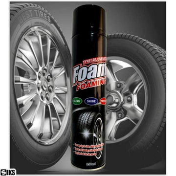 Spray SIKS Tip Spuma Pentru Curatare, Protectie Si Stralucire Cauciucuri Auto, Solutie Detailing Si Tratament Cauciuc, 650 ML, Incolor