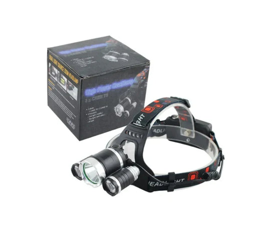 Lanterna de cap reglabila cu triplu LED Puternic + Lampa solara reincarcabila, camping
