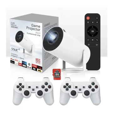 Videoproiector portabil Smart 4K cu Android TV, Wi‑Fi 6 și Bluetooth 5.0 – cinema acasă, oriunde și rapid