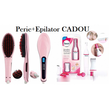 Perie indreptat parul Straight Brush  + Epilator multifunctional CADOU