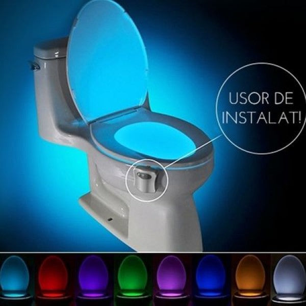 1+1 Lampa led pentru vasul de toaleta cu senzor de miscare