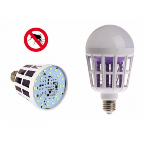 Promo 1+1!Bec 2 in 1 cu lampa UV impotriva insectelor