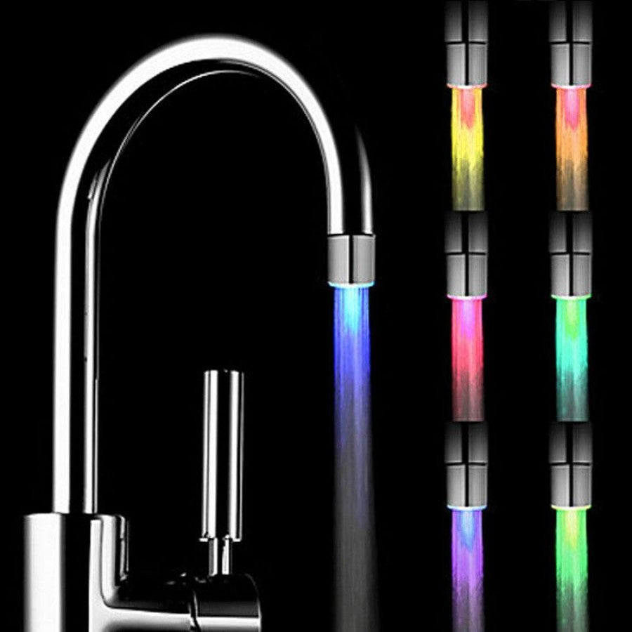 2x Cap de robinet cu led multicolor