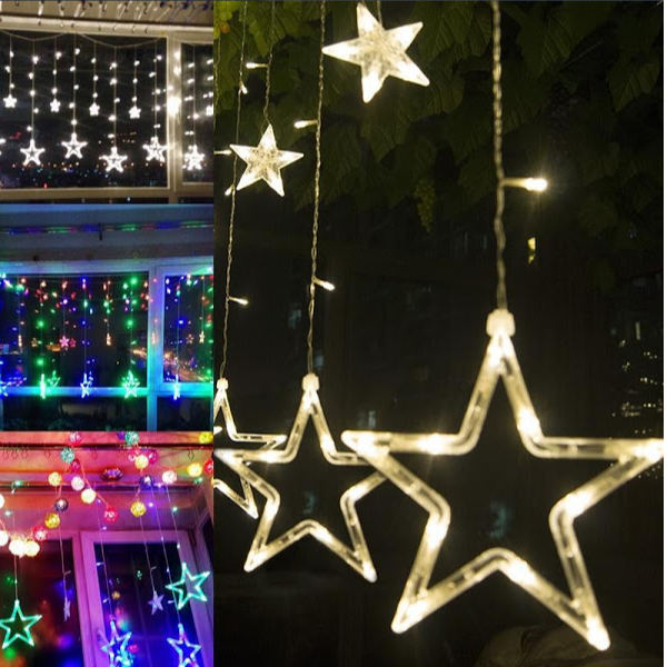 Instalatie Craciun - perdea luminoasa ploaie