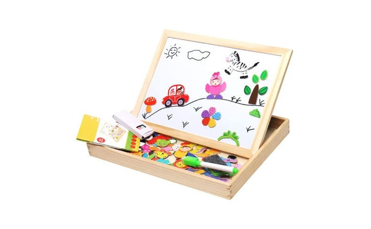 Tablita magnetica cu 2 fete si accesorii